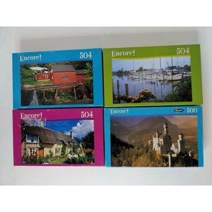 Set Of Four Encore Scenic Puzzles